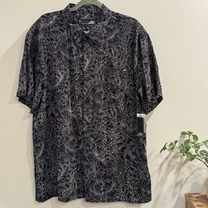 Lost Surfboards NWT XL Geometric AOP Refined Woven Button Up Shirt Casual Y2k